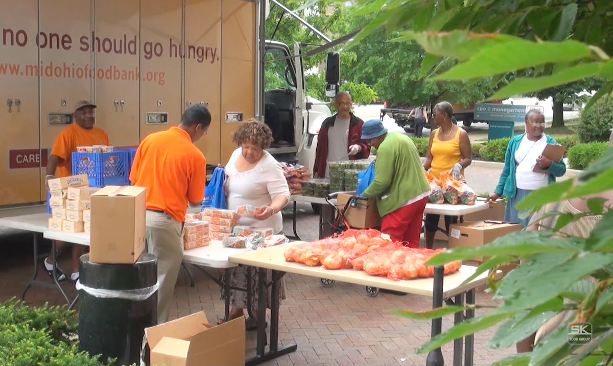 People at a Food Bank