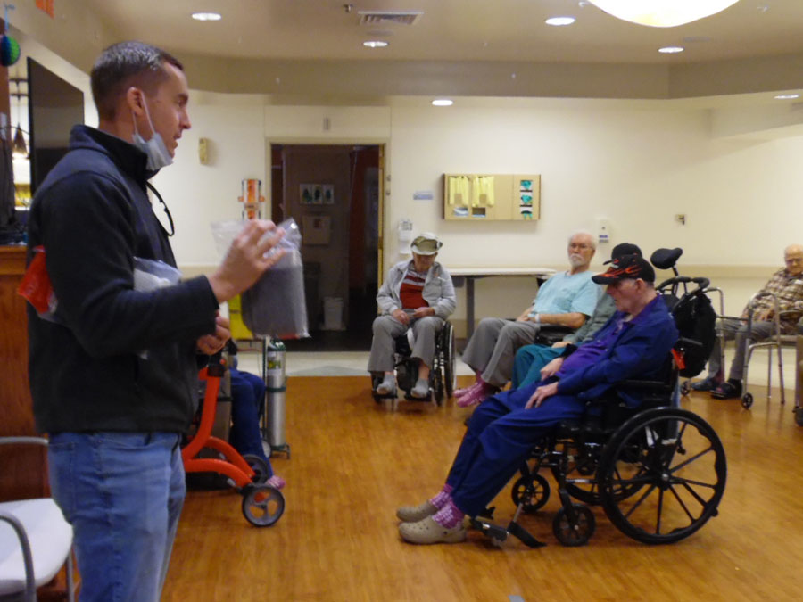 Veterans Day 2024 at Reno VA Hospital speaking to veterans